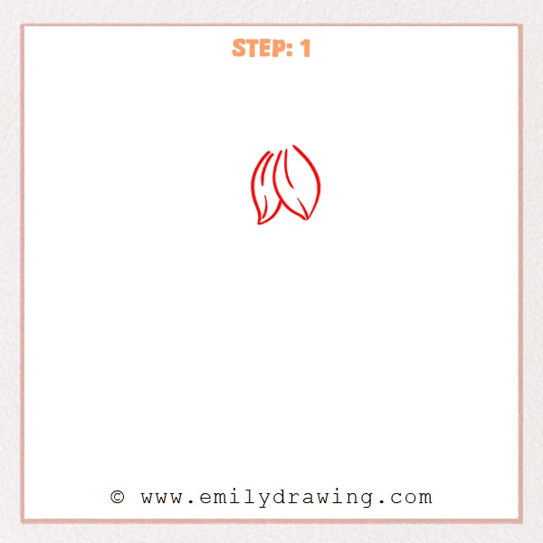 how to draw a dead flower - Step 1